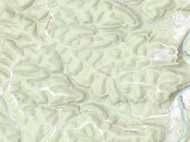 USGS topographic map of Madison County Camping Area #24
