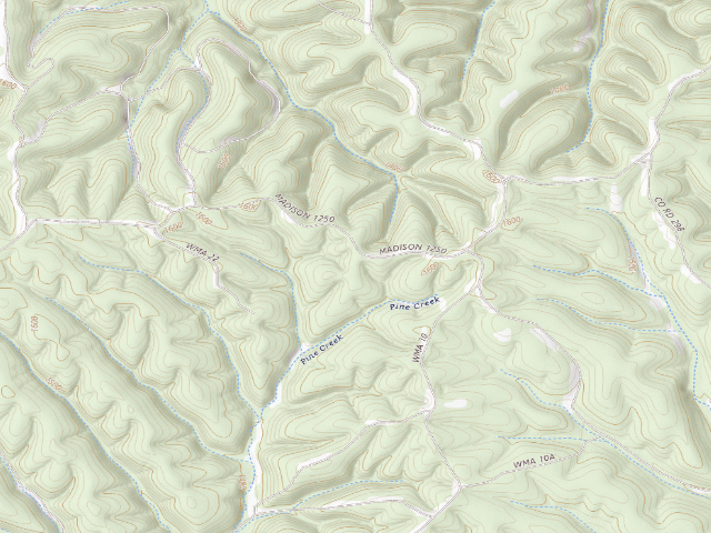 USGS topographic map of Madison County Camping Area #6