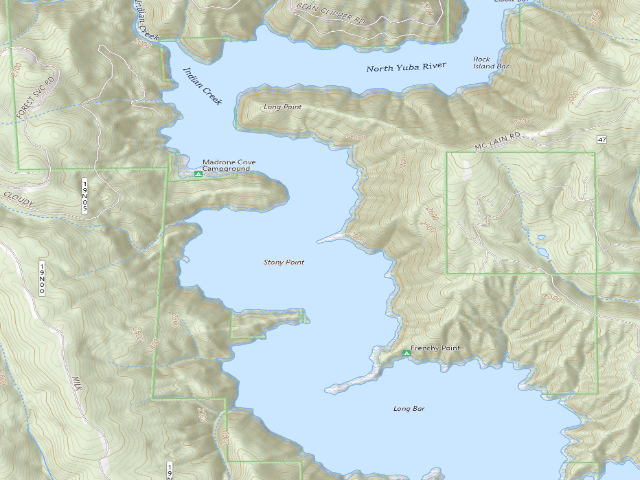 USGS topographic map of Madrone Cove