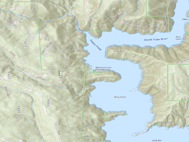 USGS topographic map of Madrone Cove