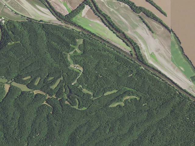 Aerial image of Magnolia Hollow Conservation Area