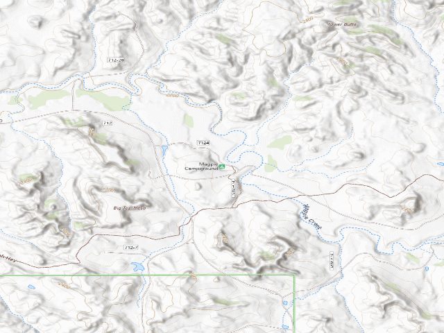 USGS topographic map of Magpie Campground