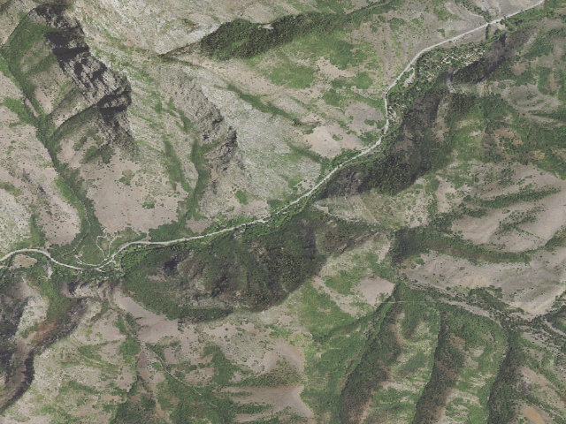 Aerial image of Magpie Campground