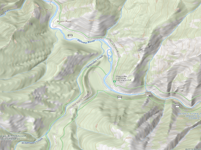 USGS topographic map of Magruder -002