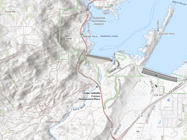 USGS topographic map of Main Dam