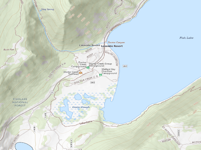 USGS topographic map of Mallard Bay Overflow Campground