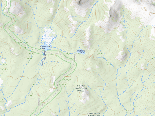 USGS topographic map of Mallard Lake