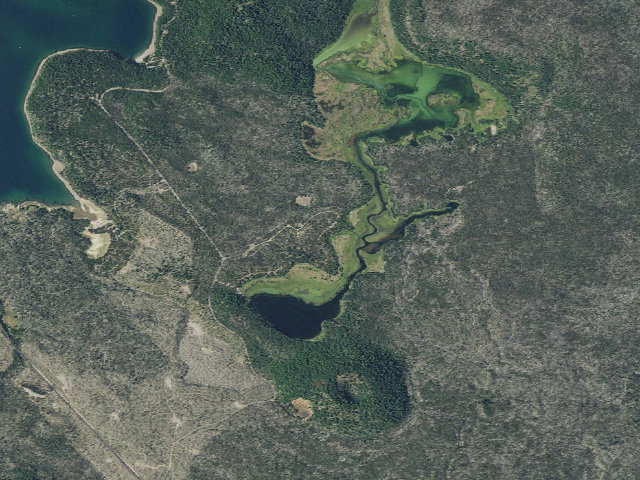 Aerial image of Mallard Marsh Campground