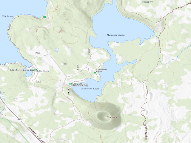 USGS topographic map of Mallard Marsh Campground