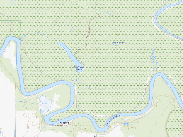 USGS topographic map of Mallard Pond Access Camping Area