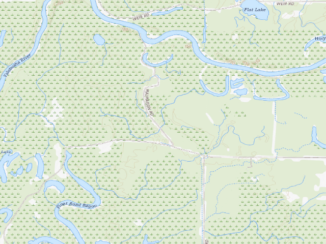 USGS topographic map of Malmaison WMA camp site 1