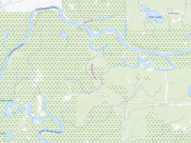 USGS topographic map of Malmaison WMA camp site 2