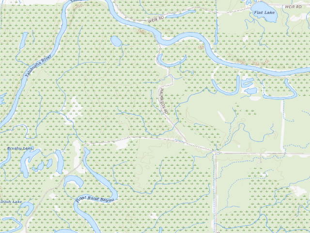 USGS topographic map of Malmaison WMA camp site 3