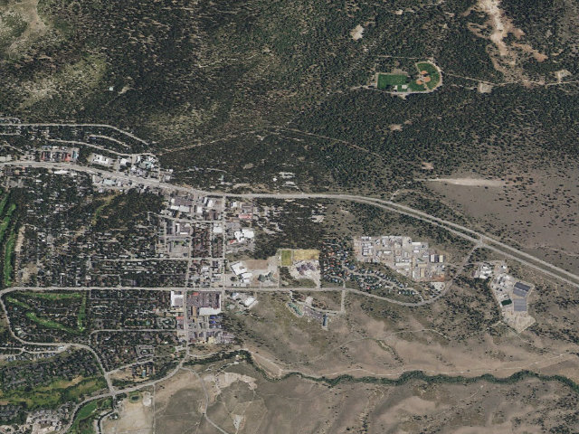 Aerial image of Mammoth Mt Rv Park