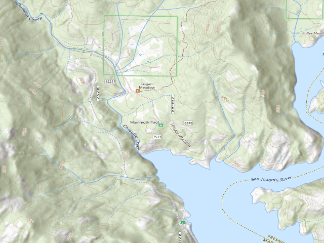 USGS topographic map of Mammoth Pool