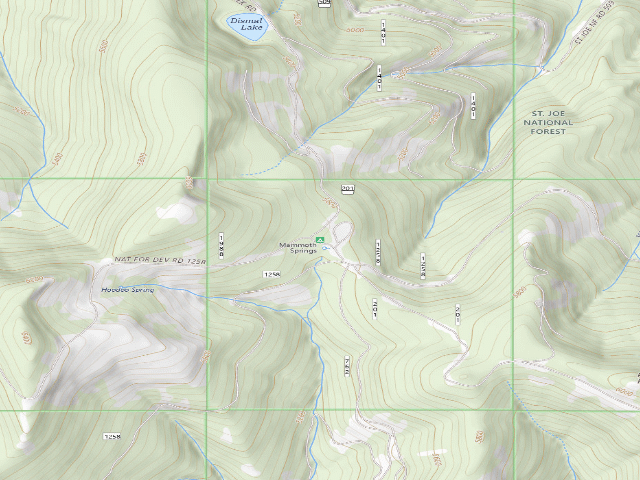 USGS topographic map of Mammoth Springs
