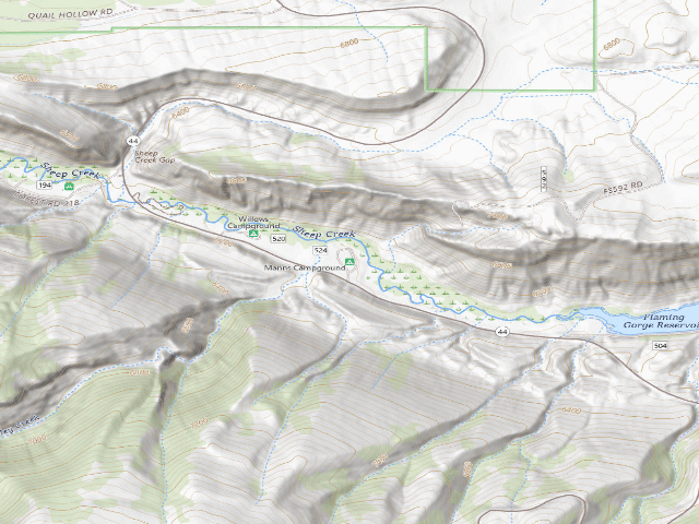 USGS topographic map of Manns Campground