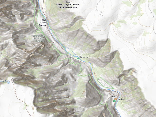 USGS topographic map of Manzanita