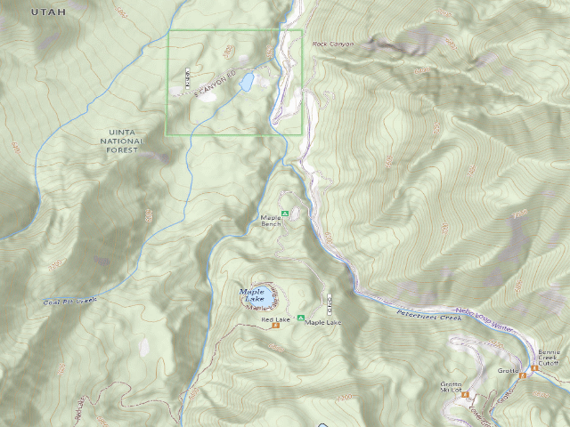 USGS topographic map of Maple Bench