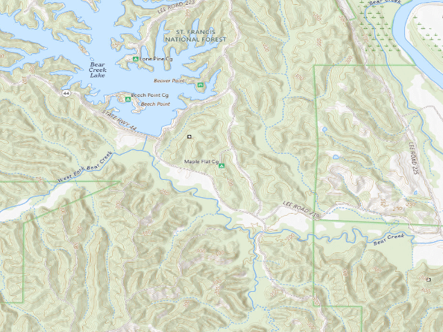 USGS topographic map of Maple Flat Cg