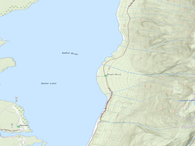 USGS topographic map of Maple Grove Campsites