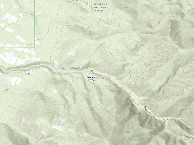 USGS topographic map of Maple Hollow Rec Site