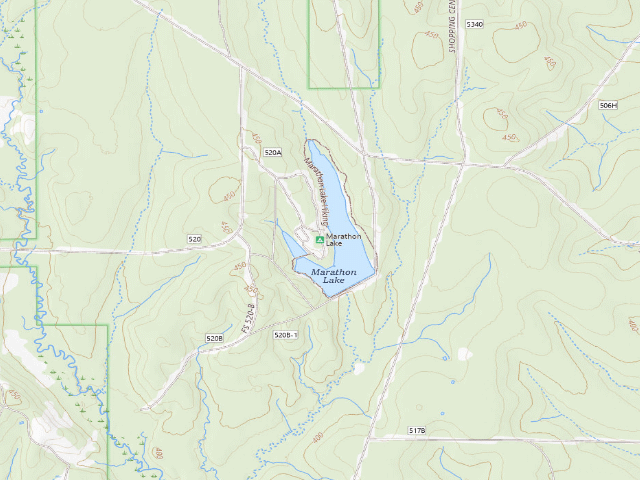 USGS topographic map of Marathon Lake