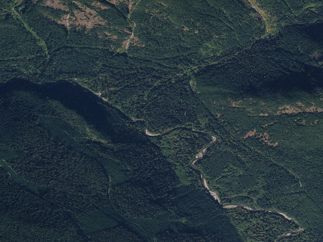 Aerial image of Marble Creek Campground