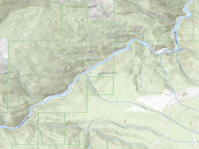 USGS topographic map of Marble Creek