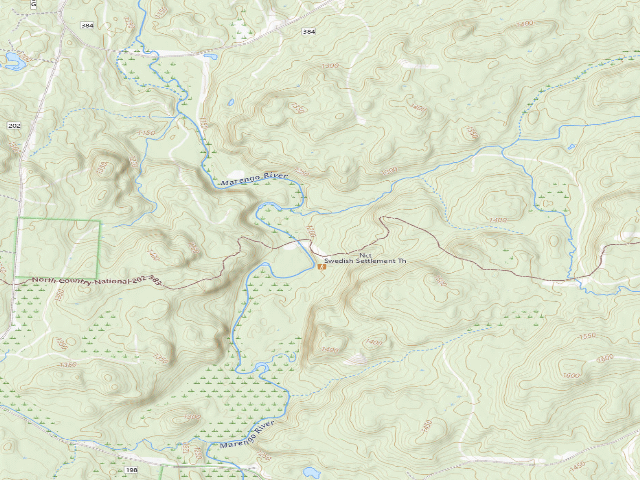 USGS topographic map of Marengo Trail Shelter