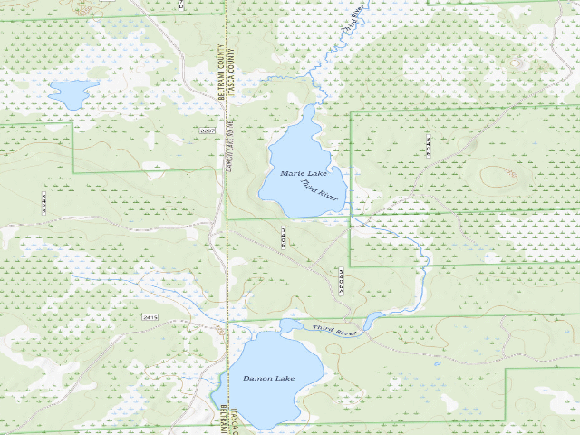 USGS topographic map of Marie Lake B 23