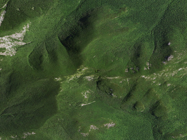 Aerial image of Marie Louise Pond Campsite (Giant Mountain Wilderness)