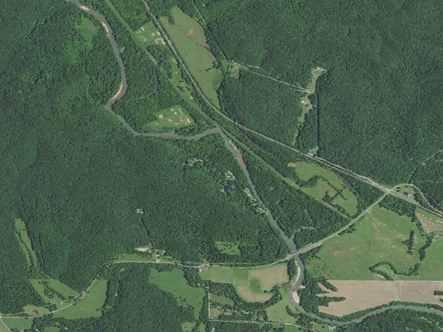 Aerial image of Markham Springs Campground