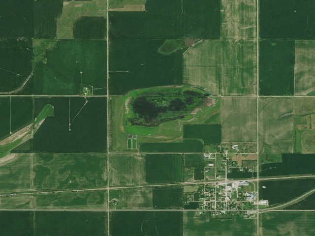 Aerial image of Marsh Hawk WMA