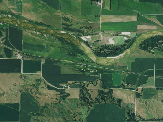 Aerial image of Marsh Wren WMA