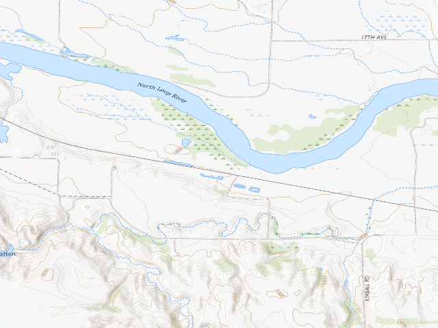 USGS topographic map of Marsh Wren WMA