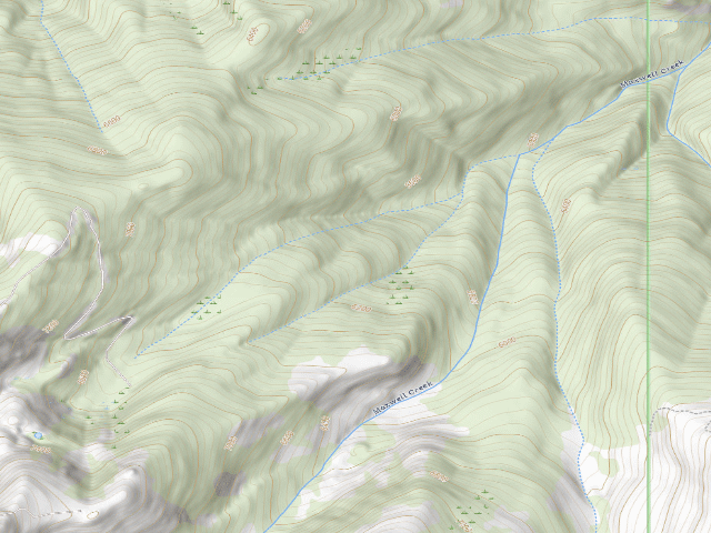 USGS topographic map of Marshall Mountain Wilderness Study Area