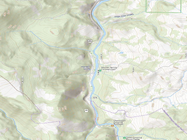 USGS topographic map of Marster Spring Campground
