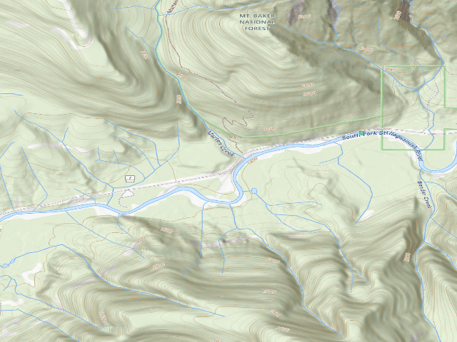 USGS topographic map of Marten Creek
