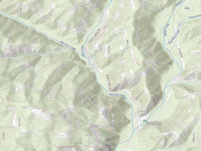USGS topographic map of Martin Creek 1