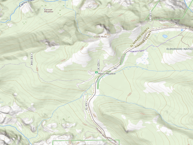 USGS topographic map of Martin Meadow Cg