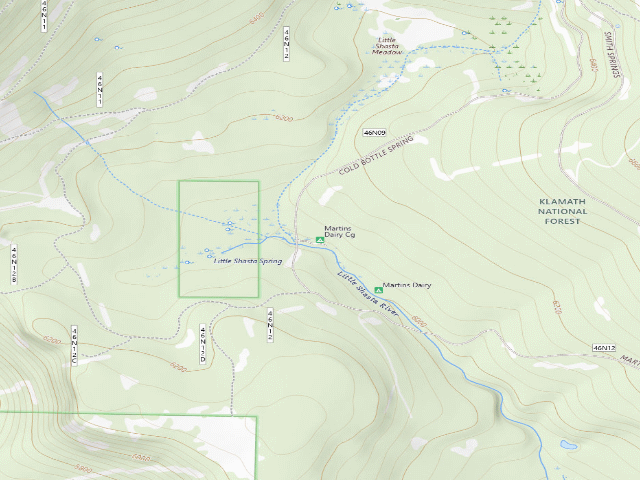 USGS topographic map of Martins Dairy Cg