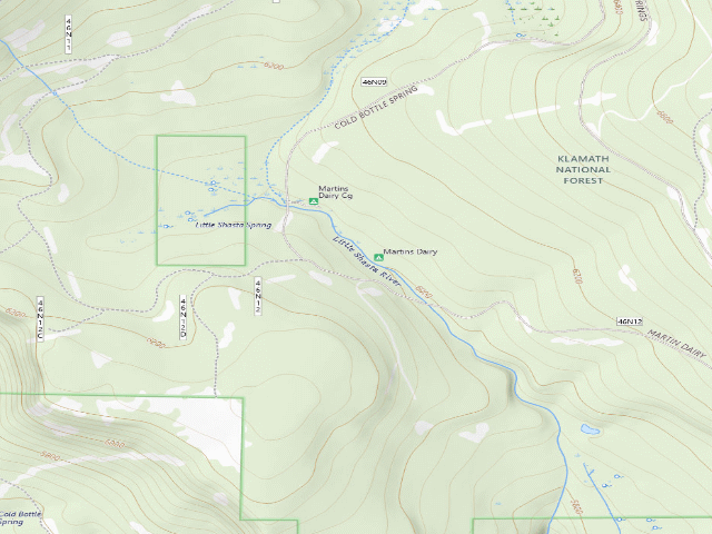 USGS topographic map of Martins Dairy Horse Camp