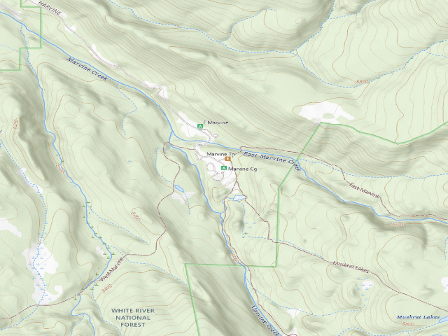 USGS topographic map of Marvine Cg