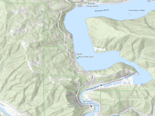 USGS topographic map of Mary Smith Cg-F