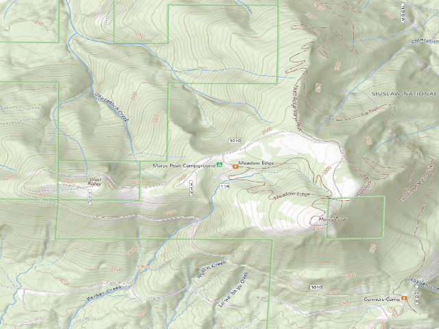 USGS topographic map of Marys Peak Campground