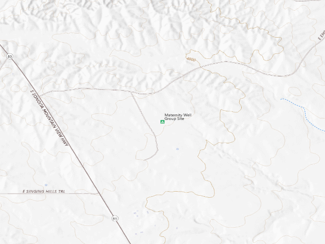 USGS topographic map of Maternity Well Group Site
