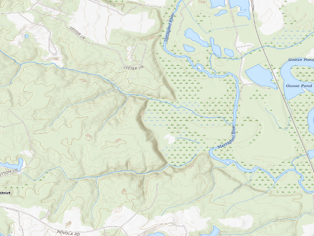 USGS topographic map of Mattaponi Bluffs WMA