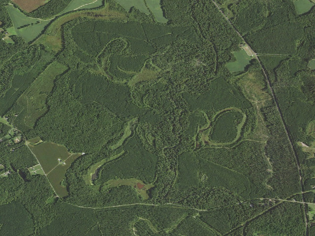 Aerial image of Mattaponi WMA