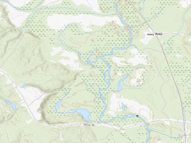 USGS topographic map of Mattaponi WMA
